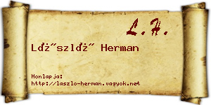 László Herman névjegykártya
