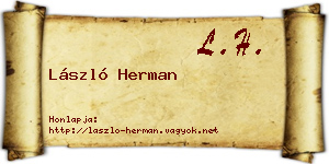 László Herman névjegykártya