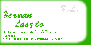 herman laszlo business card